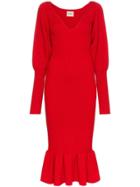 Khaite Khaite Ina Drs Knt Pff Slv - Red