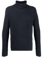 Rrd Roll-neck Ribbed Sweater - Blue