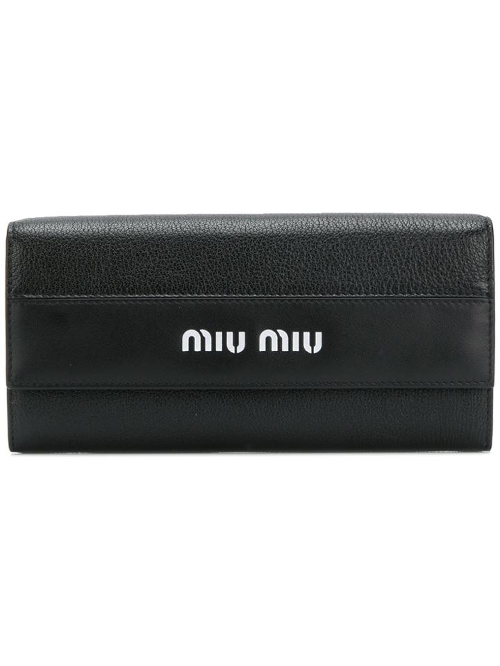 Miu Miu Continental Wallet - Black