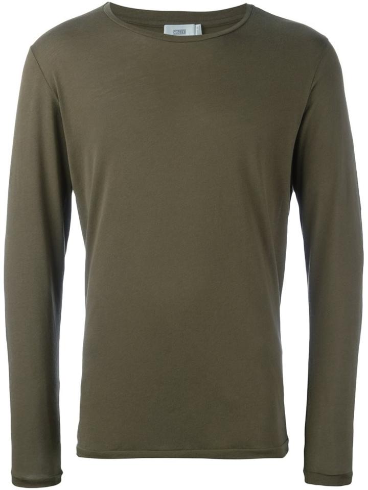 Closed Crew Neck Jumper, Men's, Size: Small, Green, Cotton/cashmere