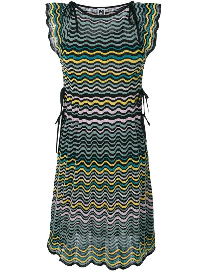 M Missoni Ruffle Trim Knit Dress - Black
