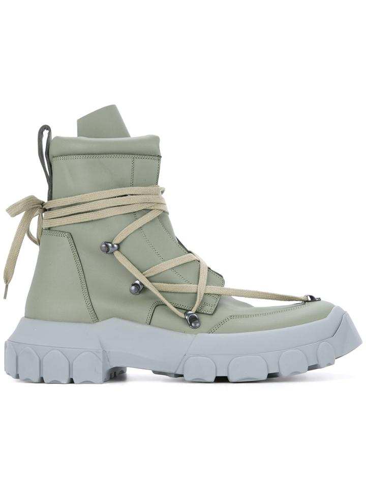 Rick Owens Lace-up Hiking Boots - Green