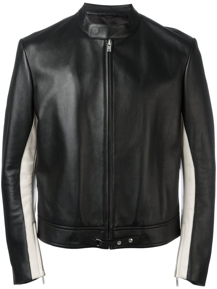 Maison Margiela - Elbow Patch Leather Jacket - Men - Sheep Skin/shearling/viscose - 46, Black, Sheep Skin/shearling/viscose