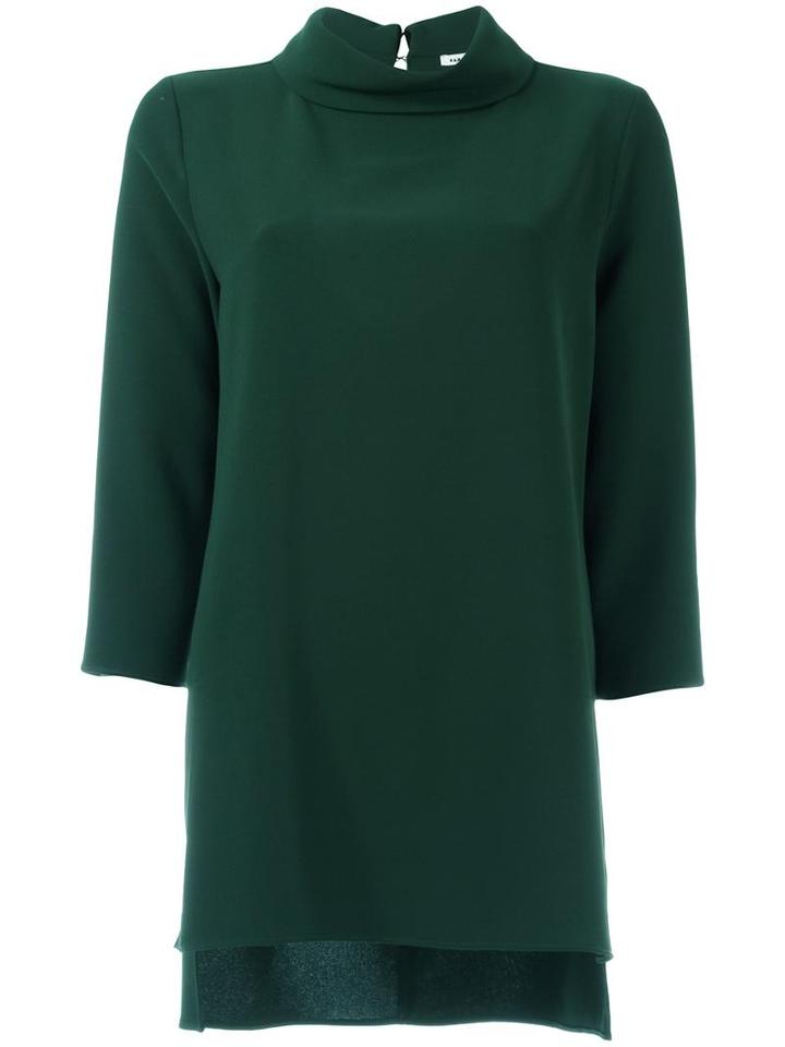 P.a.r.o.s.h. Roll Neck Blouse, Women's, Size: Small, Green, Polyester/spandex/elastane