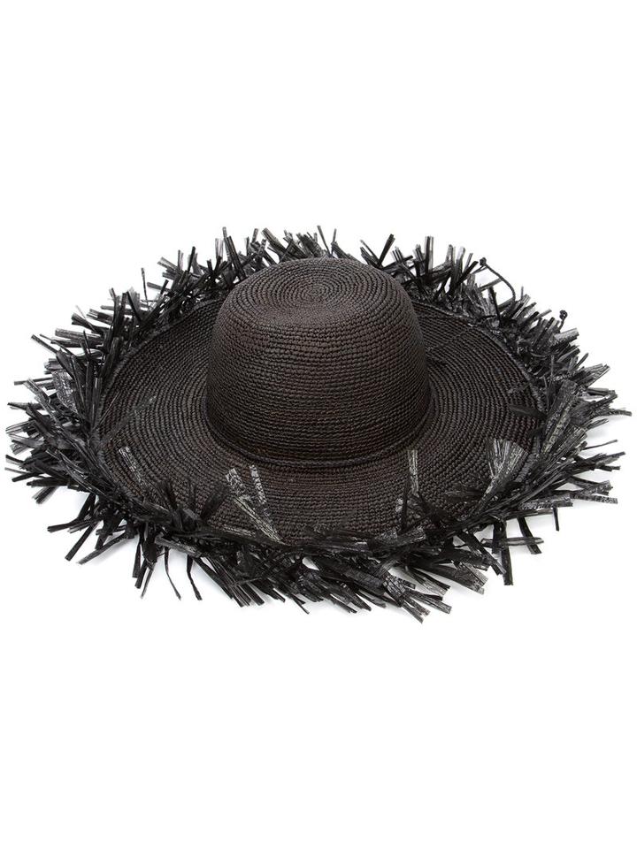 Sensi Studio - Lady Majorca Hat - Women - Straw - M, Black, Straw