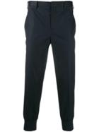 Neil Barrett Gathered Ankle Tailored Trousers - Blue