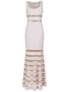 Gloria Coelho Tulle Panelled Maxi Dress - Pink & Purple