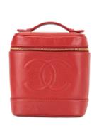 Chanel Pre-owned Cc Stitch Vanity Bag - Red