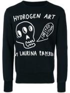 Hydrogen Graphic Printed Sweatshirt - Black