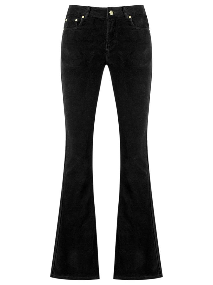 Amapô Velvet Flared Trousers - Black