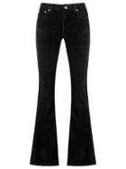 Amapô Velvet Flared Trousers - Black
