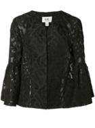 Zac Zac Posen Tegan Jacquard Jacket, Women's, Size: 4, Black, Cotton/nylon/polyester