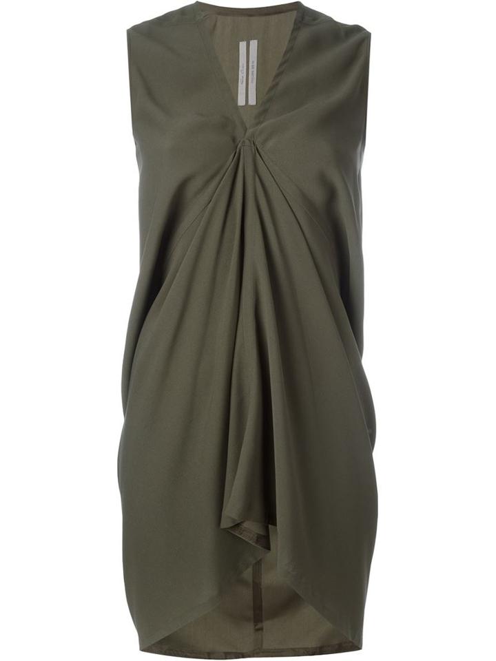 Rick Owens Draped Top, Women's, Size: 40, Green, Viscose/acetate
