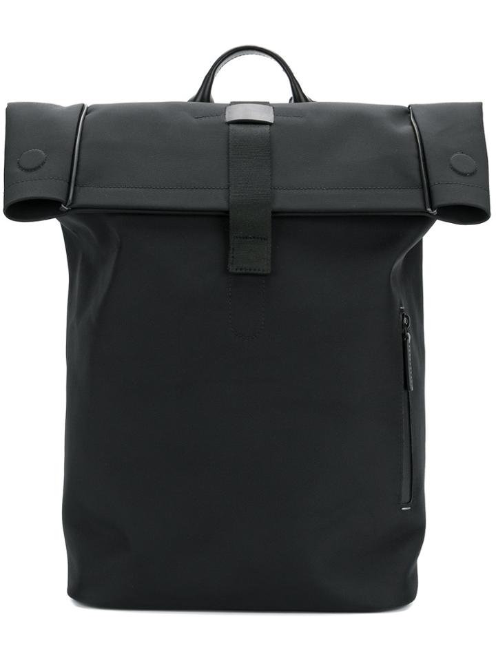 Troubadour Roll Top Rucksack - Black