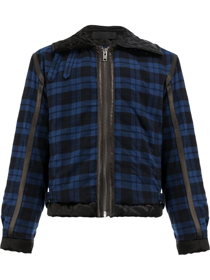 Haider Ackermann Checked Bomber Jacket - Blue