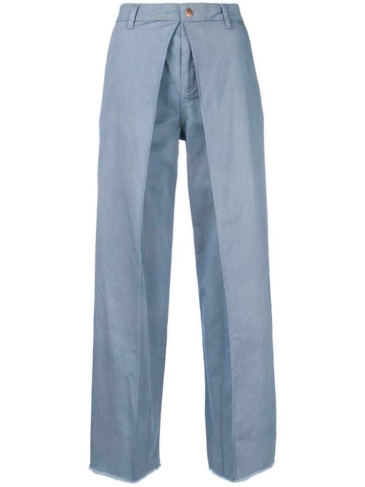 Aalto Front Pleat Jeans - Blue
