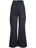 Proenza Schouler Cropped Flared Jeans, Women's, Size: 4, Blue, Cotton