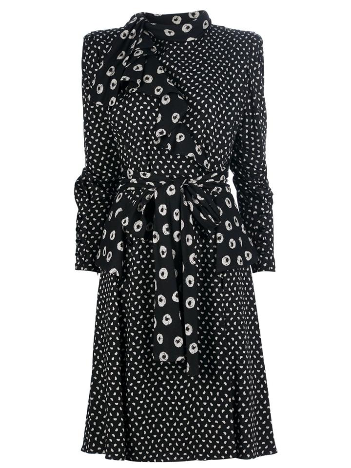 Emanuel Ungaro Vintage Spotty Print Dress - Black