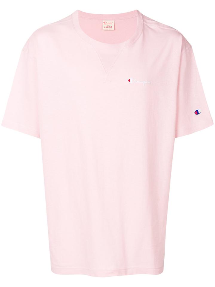Champion Logo-embroidered T-shirt - Pink & Purple