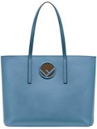 Fendi Logo Plaque Tote - Blue