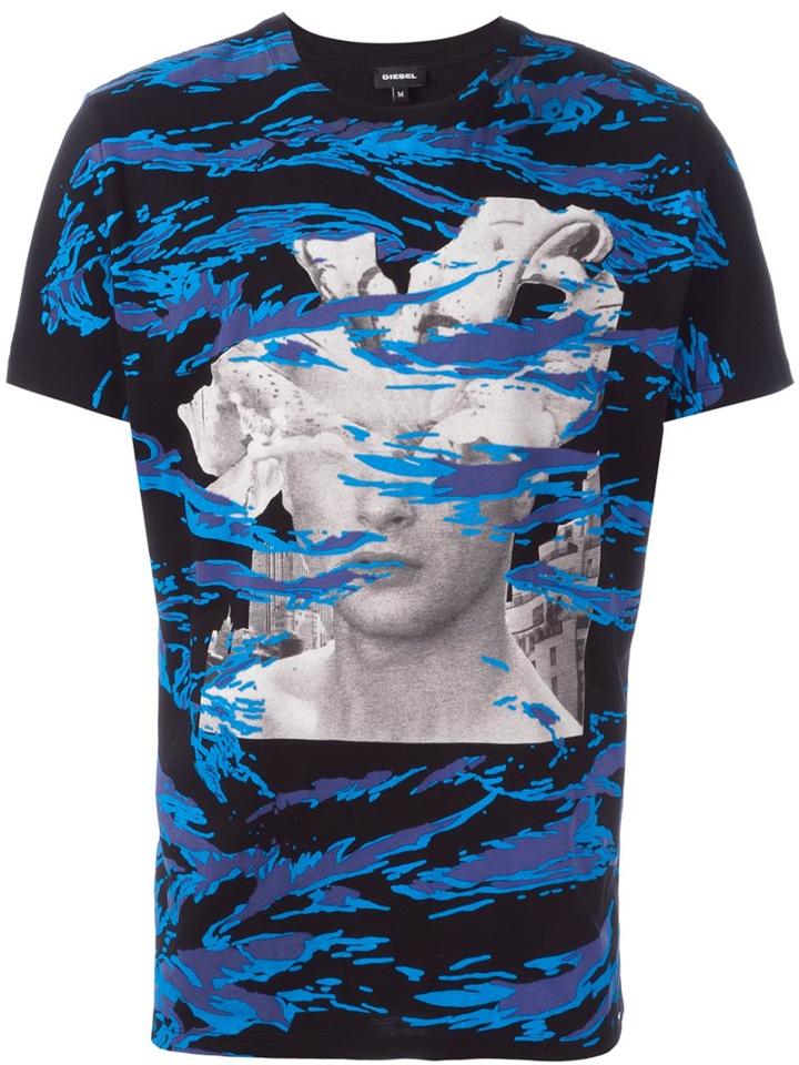 Diesel 't-joe-hd' T-shirt, Men's, Size: Large, Black, Cotton
