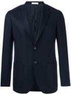 Boglioli Notched Lapel Blazer, Men's, Size: 50, Blue, Silk/cashmere/wool/cupro