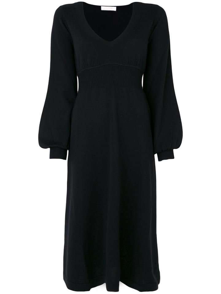 Chloé Bell Sleeved Knitted Dress - Black