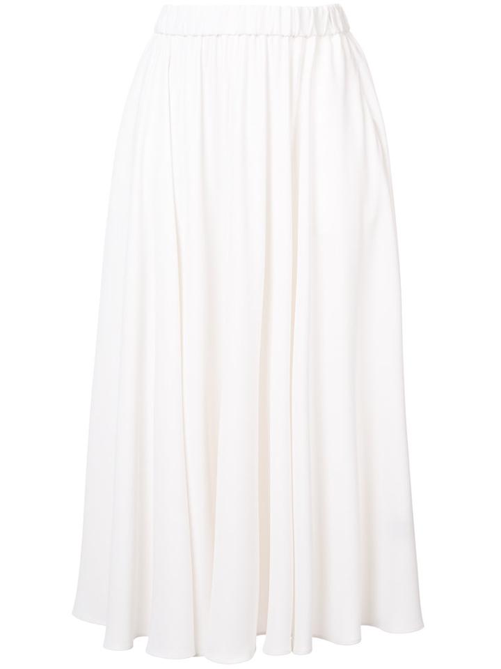Co - Pleated Skirt - Women - Polyester/triacetate - Xs, White, Polyester/triacetate