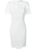 Blumarine Square Neck Lace Dress, Women's, Size: 42, Black, Silk/spandex/elastane/cotton/polyamide
