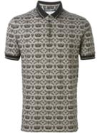 Dolce & Gabbana Bee And Crown Print Polo Shirt, Men's, Size: 54, Grey, Cotton