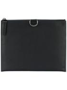 Maison Margiela - Top Zip Pouch - Men - Calf Leather - One Size, Black, Calf Leather