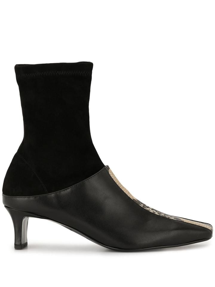 Salondeju Square Toe Boots - Black
