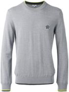 Kenzo Long Sleeve Sweater, Men's, Size: Xl, Grey, Cotton/polyamide