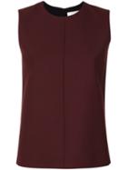 Victoria Victoria Beckham - Rear Zip Tank - Women - Silk/nylon/polyester/wool - 12, Red, Silk/nylon/polyester/wool