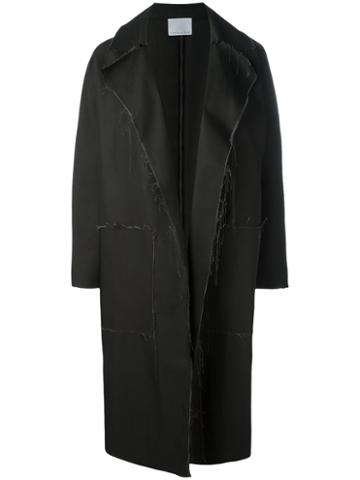 Charlie May Raw Kimono Coat, Women's, Size: 10, Black, Nylon