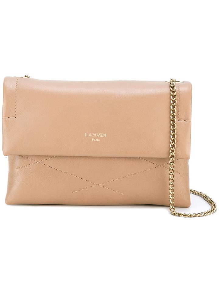 Lanvin Sugar Shoulder Bag, Women's, Nude/neutrals, Lamb Skin