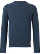 Etro Crew Neck Sweater, Men's, Size: Xl, Blue, Wool