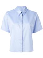 T By Alexander Wang Cropped Shirt, Women's, Size: 2, Blue, Cotton