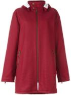 Romeo Gigli Vintage Stitch Detail Hooded Coat - Red