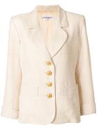 Yves Saint Laurent Pre-owned Contrast-button Blazer - Neutrals