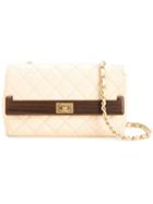 Chanel Vintage Cc Quilted Chain Shoulder Bag, Women's, White