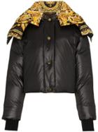 Versace Barocco Reversible Puffer Jacket - Black