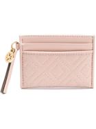 Tory Burch Quilted Card Holder - Pink & Purple