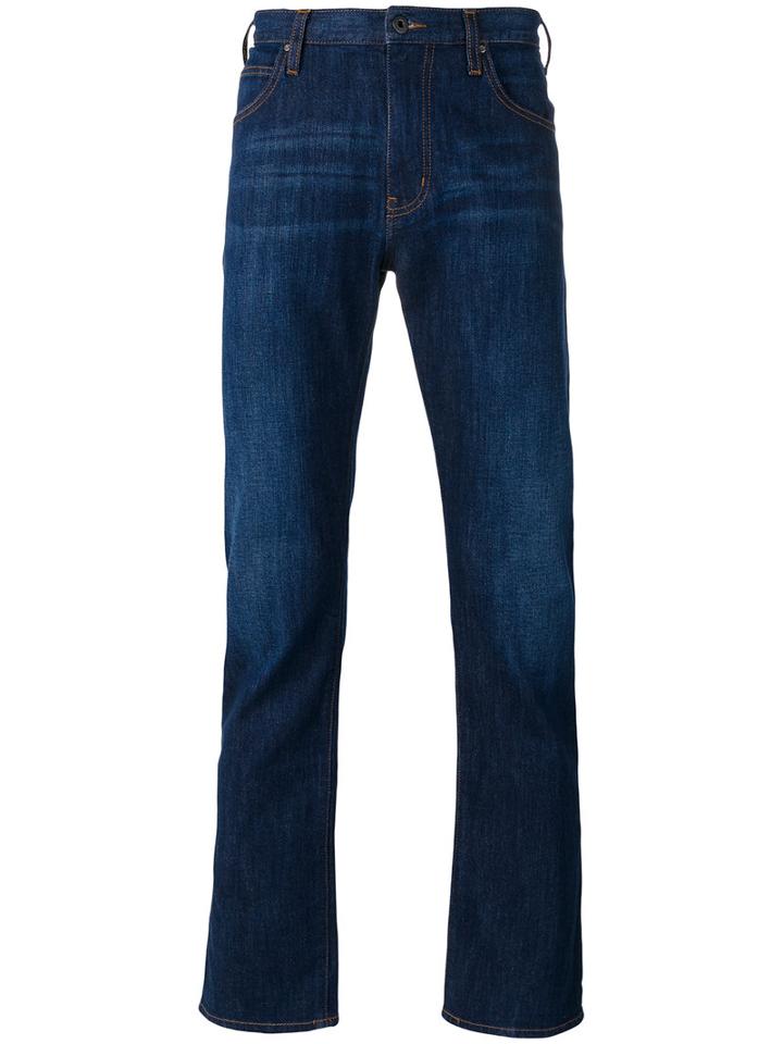 Armani Jeans Slim-fit Jeans, Men's, Size: 38/32, Blue, Cotton/spandex/elastane
