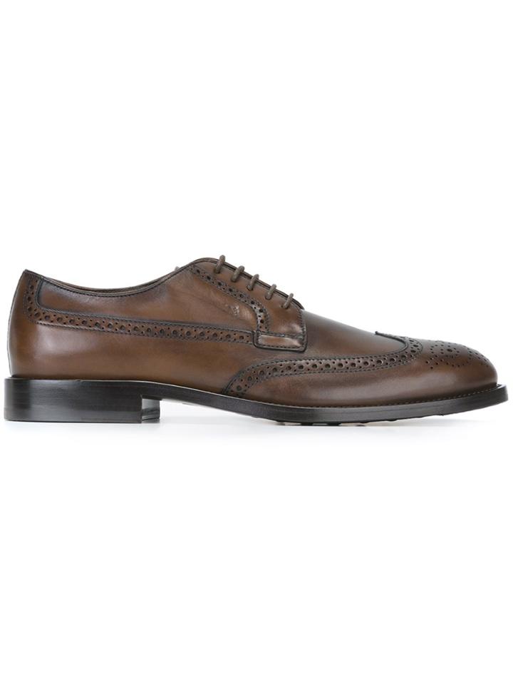 Tod's Classic Brogue Shoes - Brown