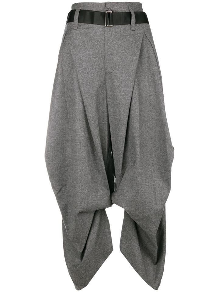 Issey Miyake Draped Trousers - Grey