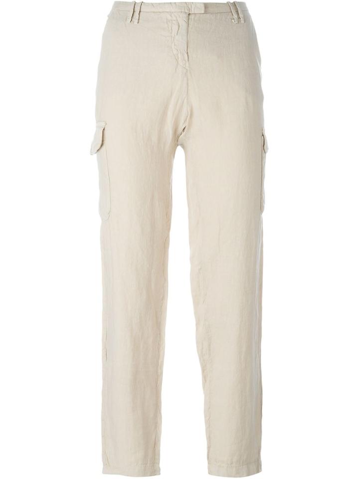 Armani Jeans Cropped Cargo Pants - Nude & Neutrals