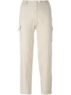 Armani Jeans Cropped Cargo Pants - Nude & Neutrals