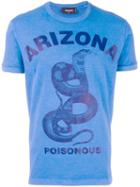 Dsquared2 Arizona Poisonous Snake T-shirt, Men's, Size: Xl, Blue, Cotton