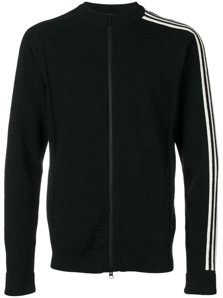 Y-3 Side-stripe Zipped Sweatshirt - Black